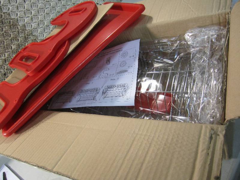 lot 182 image: 2 Tier Dish DrainerRack Red Open B...