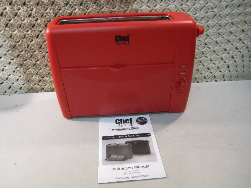 lot 185 image: Chef Tested Toast N Serve Red Open...
