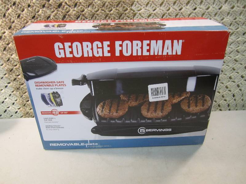 lot 207 image: George Foreman Removable Plate Elec...