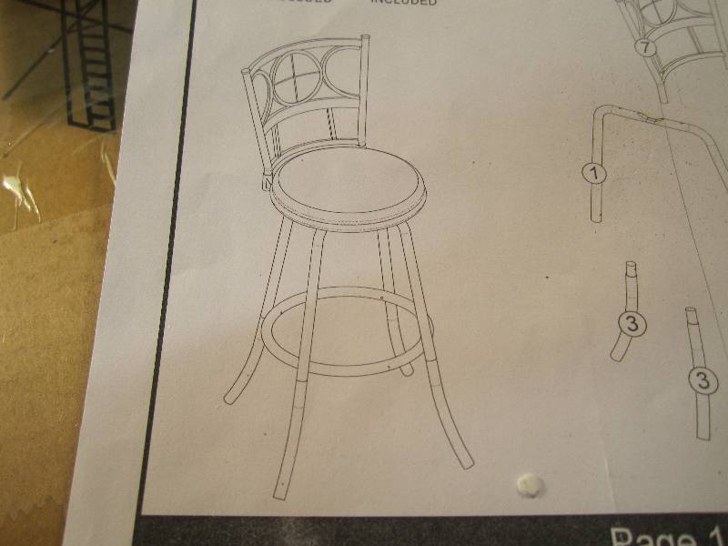 lot 214 image: 24 Inch Metal Frame Counter Stool C...