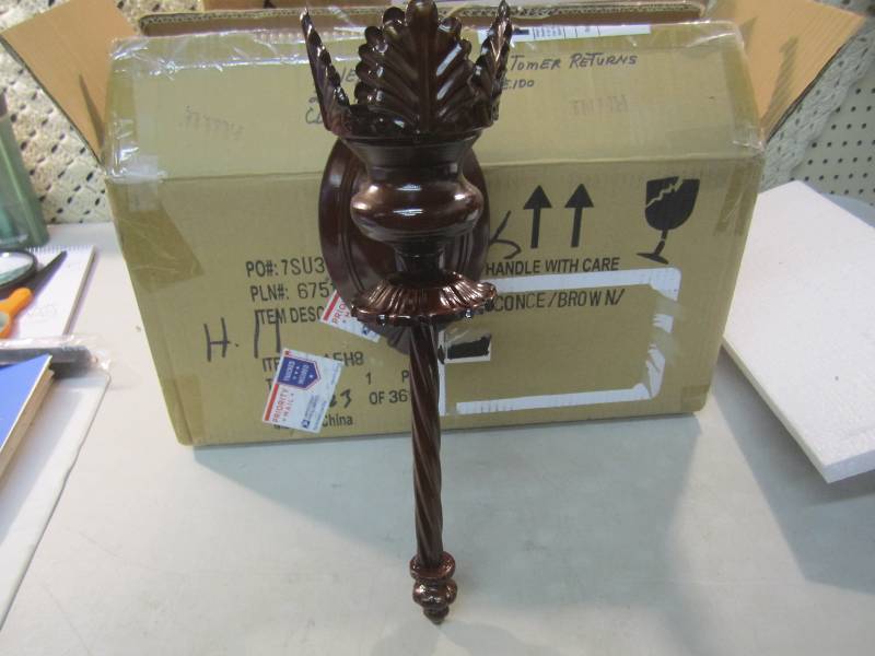 lot 217 image: Pair of Metal Wall Hanging Sconces ...