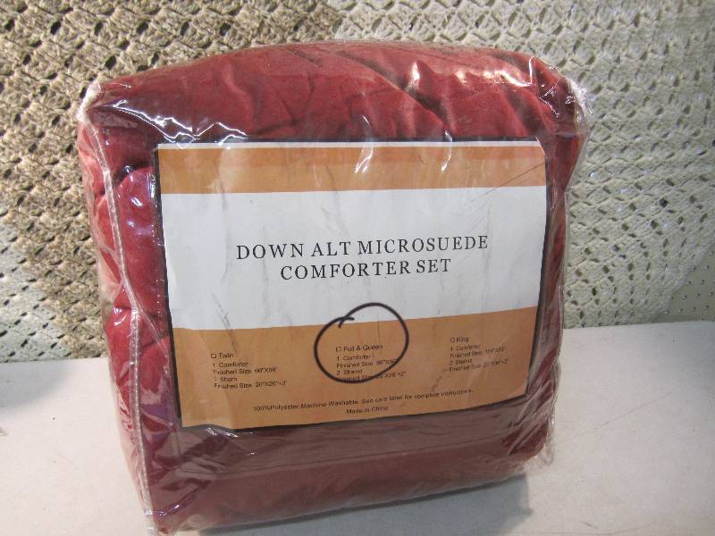 lot 249 image: FullQueen Size Down Alt Microsuede...