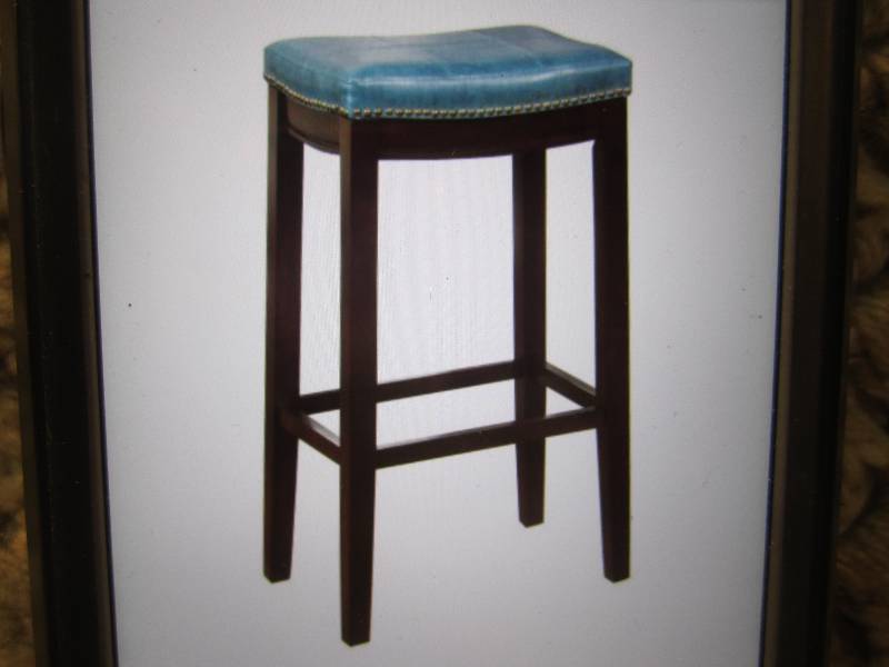 lot 267 image: Linon ClaridgePatchesBackless Bar S...