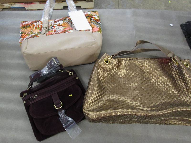 lot 62 image: Lot of 3 New Assorted Hand Bags...