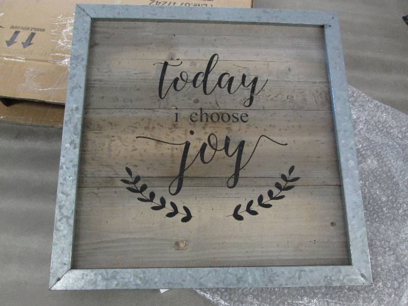 lot 84 image:  Today I Choose Joy Framed Wall A...