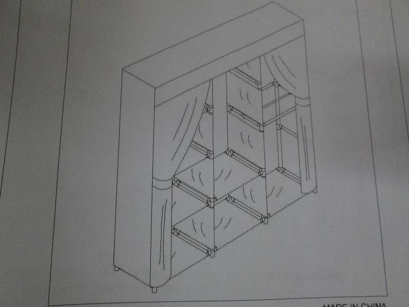 lot 85 image: Closet Organizer with Pull Back Cur...