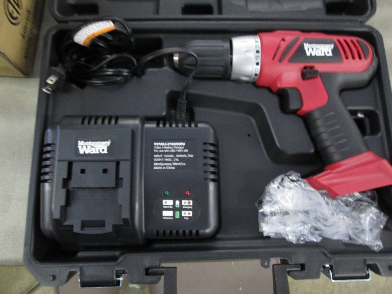 lot 123 image: Montgomery Ward Cordless Drill & ...