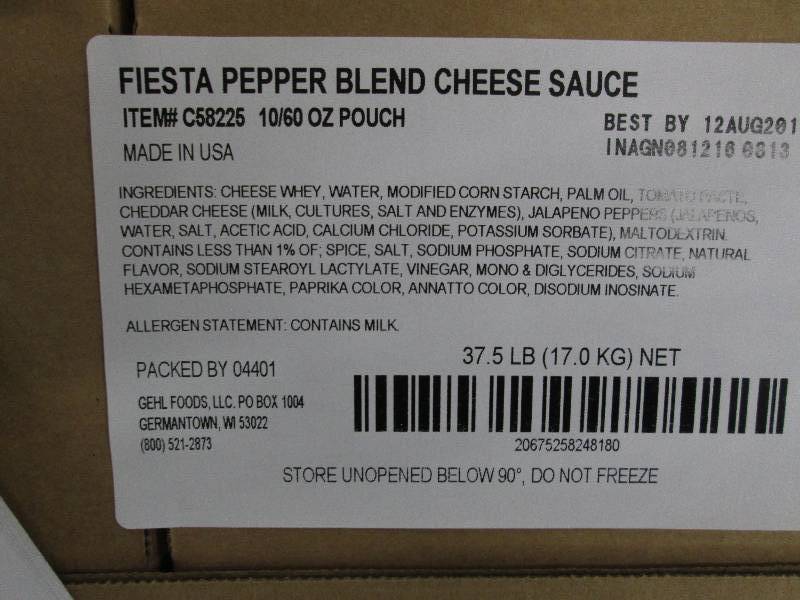 lot 163 image: Case of Fiesta Pepper Blend Cheese ...