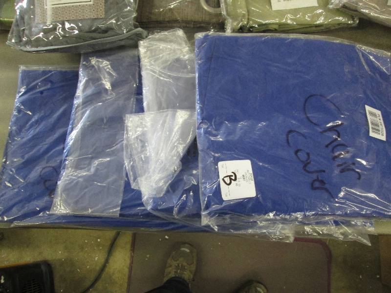 lot 191 image: Lot of 4 Blue Chair Covers...