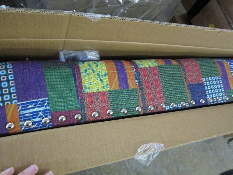 lot 237 image: Patchwork Bench open box Retail $19...