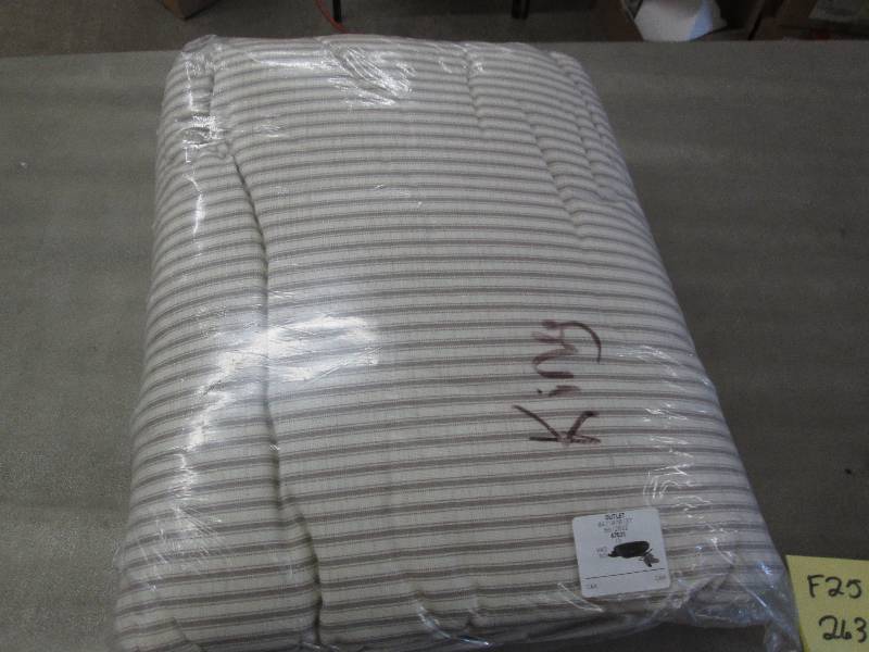 lot 263 image: King Striped Comforter Retail $119....
