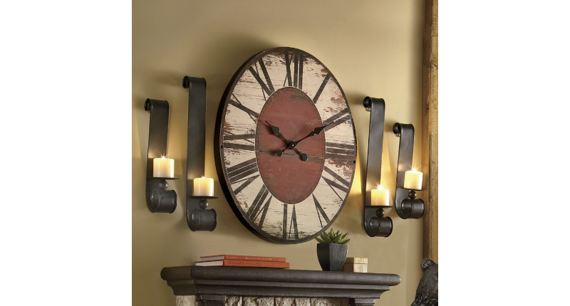 lot 80 image: Set of 2 Scrolled Candle Sconces op...