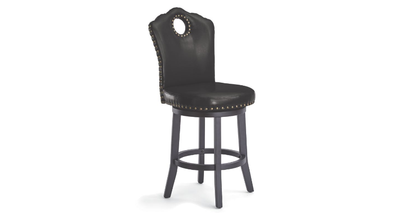 lot 153 image: Nailhead Swivel Stool open box Reta...