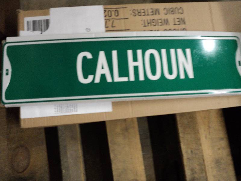 Calhoun metal sign 6x24...