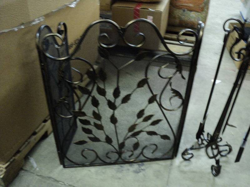 Fireplace screen and tools...