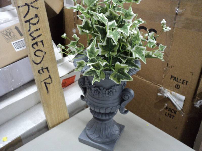 artificial plant in urn - grey 22 ...