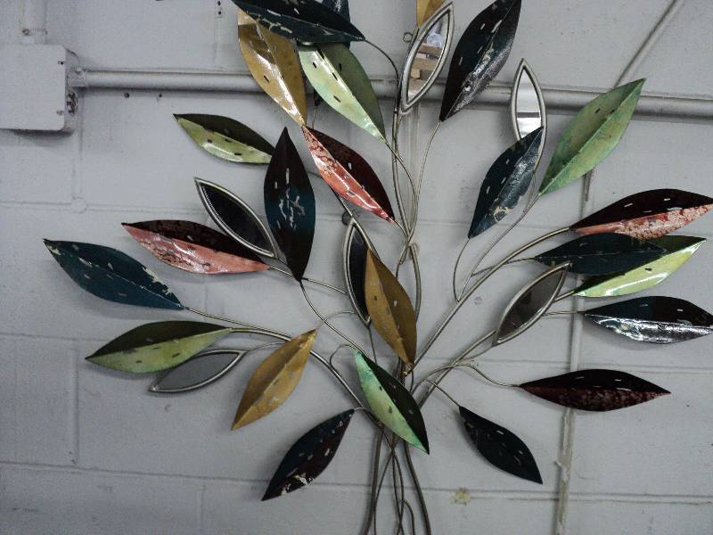 metal tree wall hanging with mirror...