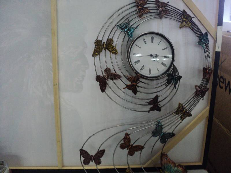 butterfly clock - 27 tall...