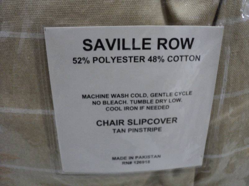 Saville Row tan pinstripe chair sli...