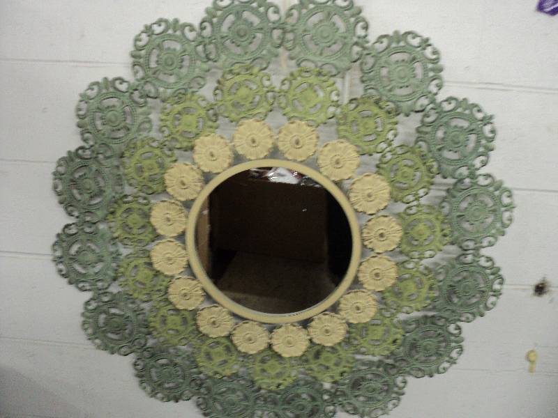 metal crochet mirror 3 diameter...