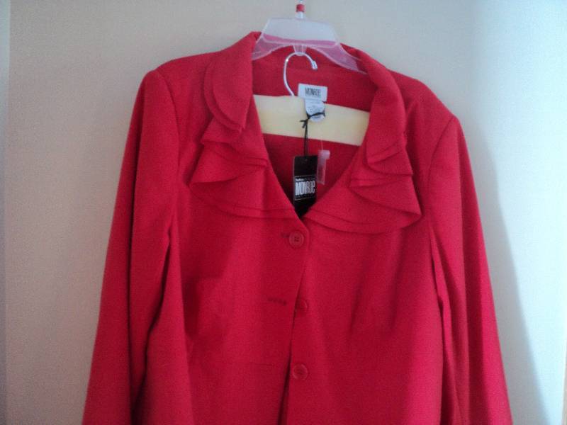 Monroe and Main red skirt and jacke...