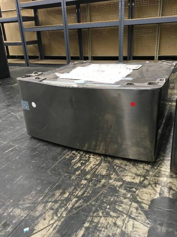 LG Silver Pedestal Washer