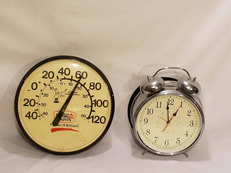 THERMOMETER, ALARM CLOCK