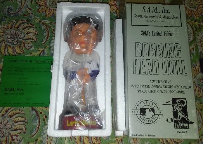 lot 6 image: Larry Walker, COA. Bobbing Head Doll
