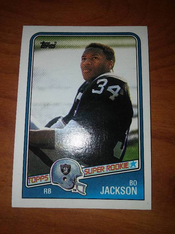 lot 81 image: Bo Jackson NFL Football Rookie Card