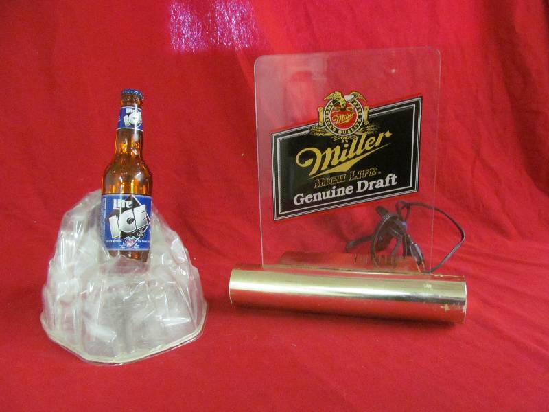 lot 65 image: Miller light ice display, Miller light