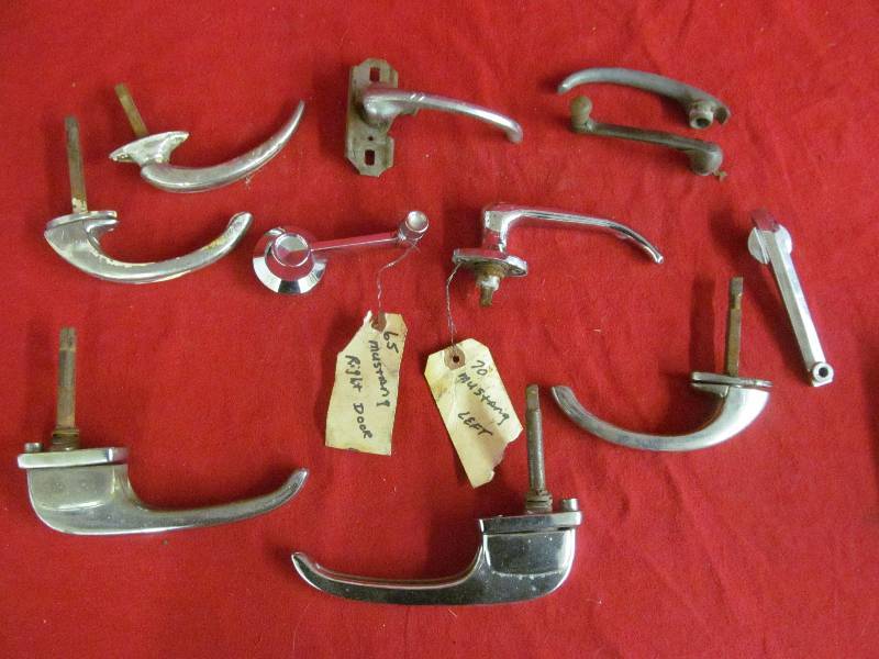 lot 87 image: vintage window cranks, door handles