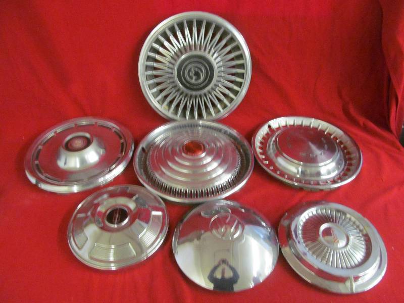 lot 110 image: vintage hub caps