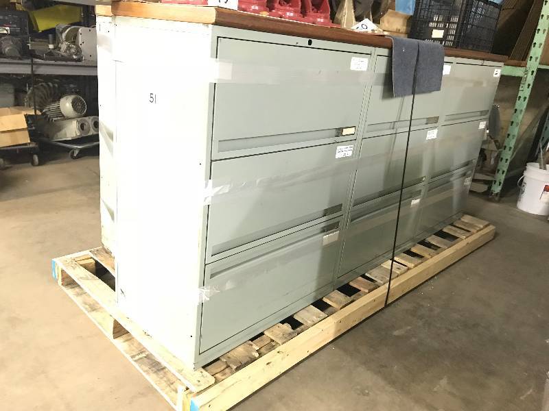 lot 51 image: LOT OF LATERAL FILE CABINETS