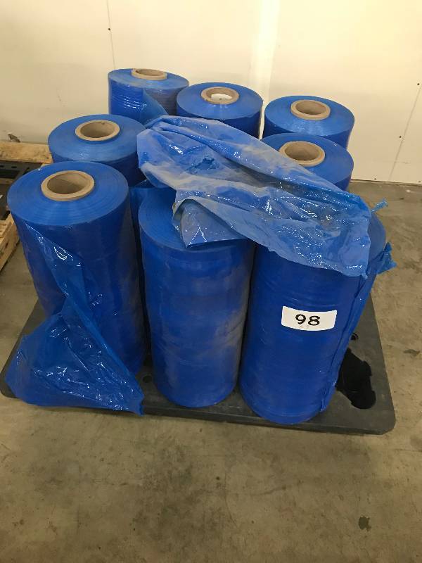lot 98 image: 9 ROLLS OF PLASTIC SHEETING