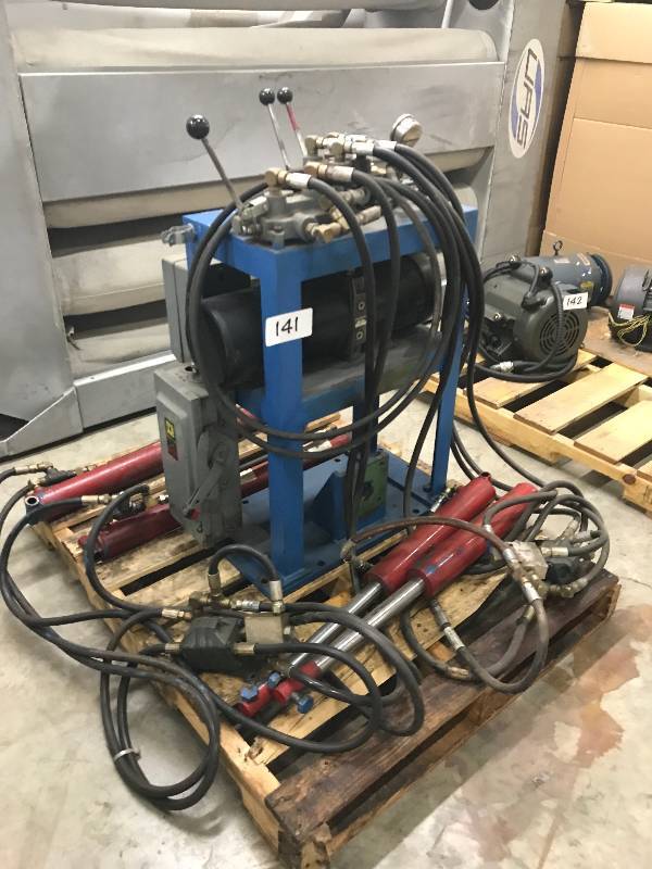 lot 141 image: HYDRAULIC UNIT AND CYLINDERS