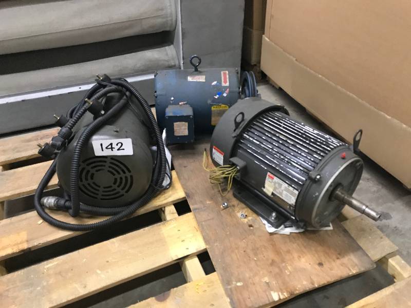 lot 142 image: 3 ELECTRIC MOTORS