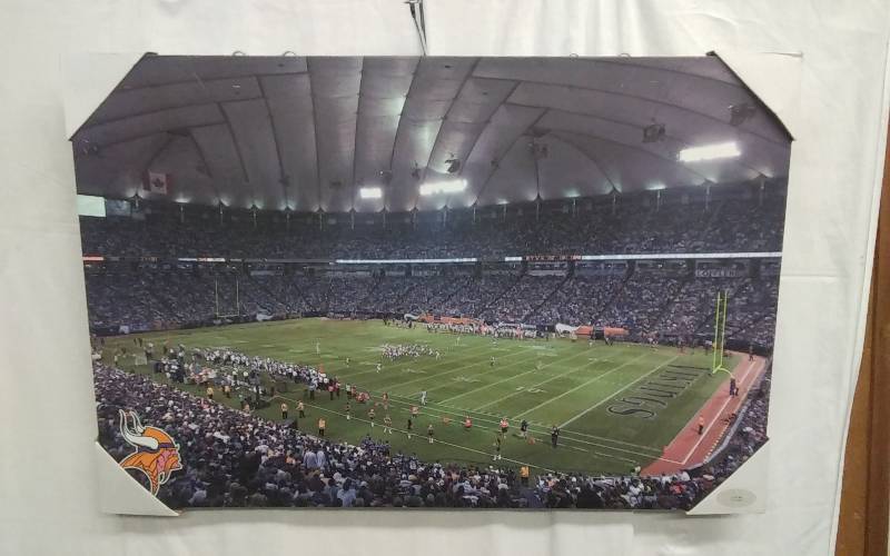 lot 26 image: Stretched Canvas Vikings Game Day Picture 22x33