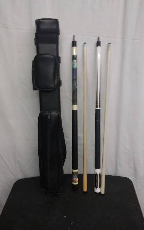 lot 43 image: Custom Wes Spencer Pool Cue, Cuetec Hi-Tech Quality Pool Cue