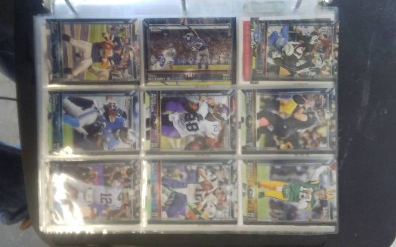 lot 46 image: 200 Football Card- Stars & Vikings