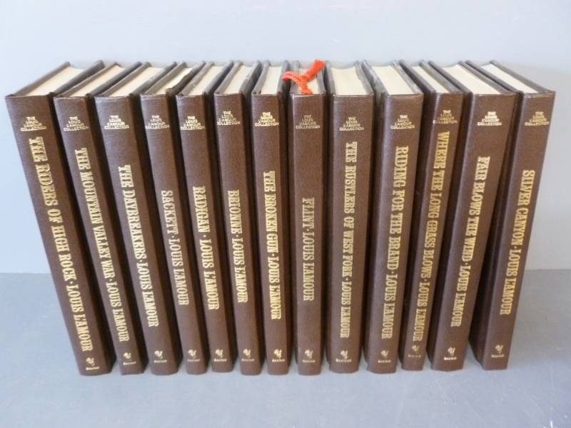 Louis Lamour Leather Bound Book Set