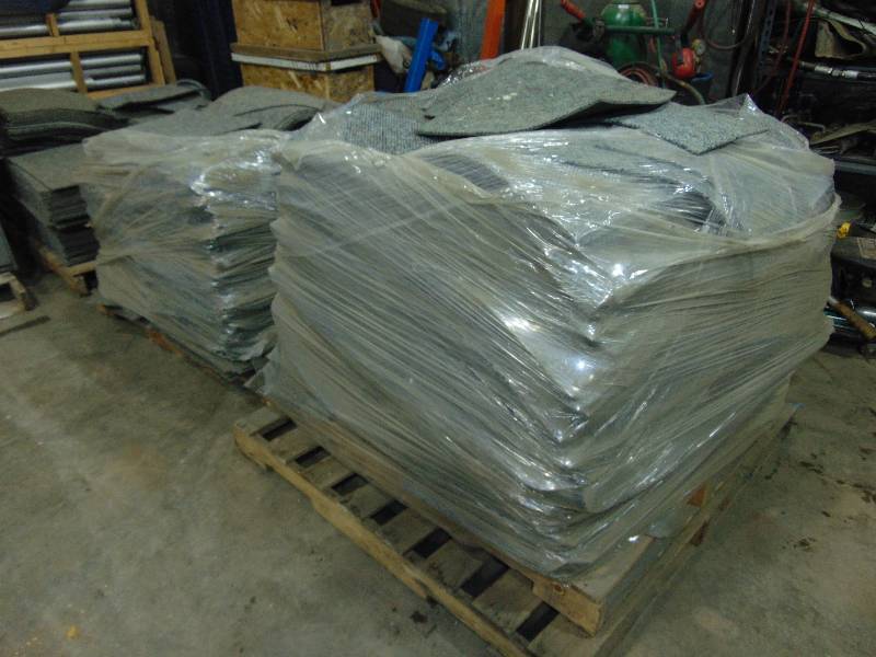 Around 1300 Squares Of Rubber Back Carpet Squares