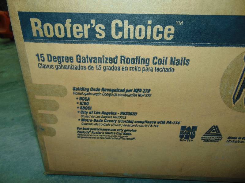 (26) Coils of Roofing Nails with two partial coils