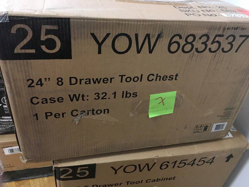 Stanley  24 in. 8-Drawer Tool Chest in Black not used