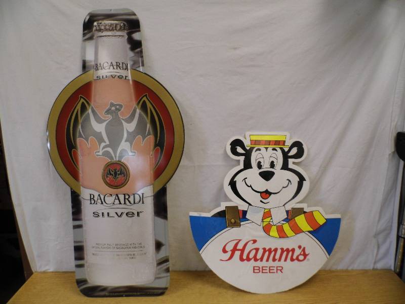 Hamms Beer - Bacardi Signs