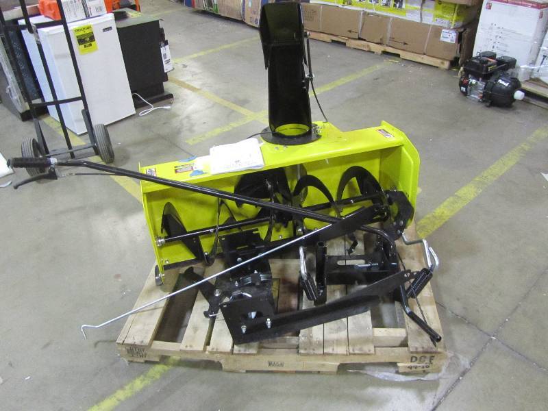 lot 14 image: John Deere 44 in. Snow Blower Attachment for 100 Series Tractors