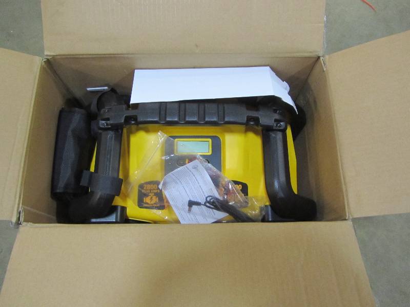 lot 20 image: DEWALT 2800 Peak Amp Jump Starter 1000-Watt Power Inverter with Digital Compressor