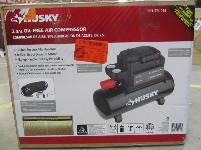 lot 22 image: Husky 2 Gal. Electric Hotdog Air Compressor