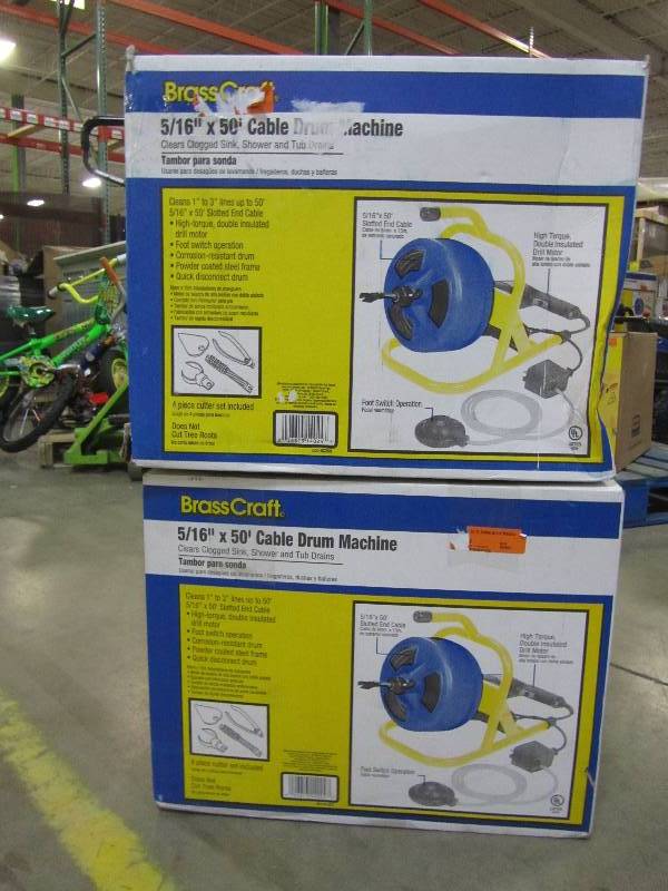 lot 30 image: BrassCraft 516 in. x 50 ft. Cable Drum Machine (x2)