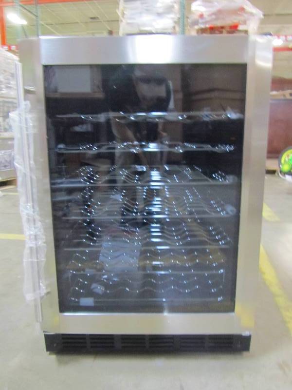 lot 37 image: Magic Chef 23.4 in. W 50-Bottle Wine Cooler in Stainless Steel