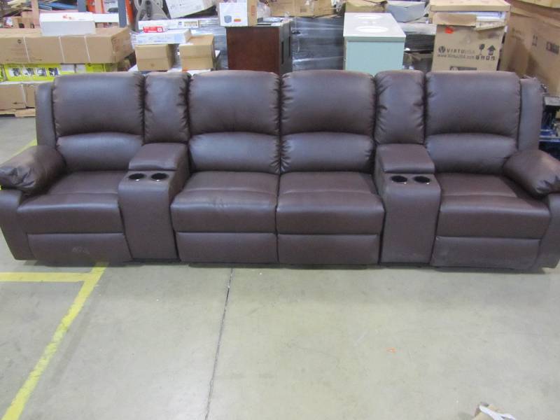 lot 45 image: brown theater couch